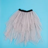 Новая мода женские тюлевые Юбки эластичный высокая талия сетчатая юбка пачка белый черный серый длинные юбки Peated Midi сексуальная юбка для девочек - Цвет: Серый