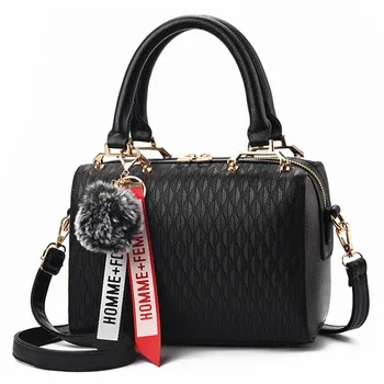 

Amorvivi 2019 Handbags Bostom bag Small square package women bag Crossbody bags Shoulder Handbag pompom