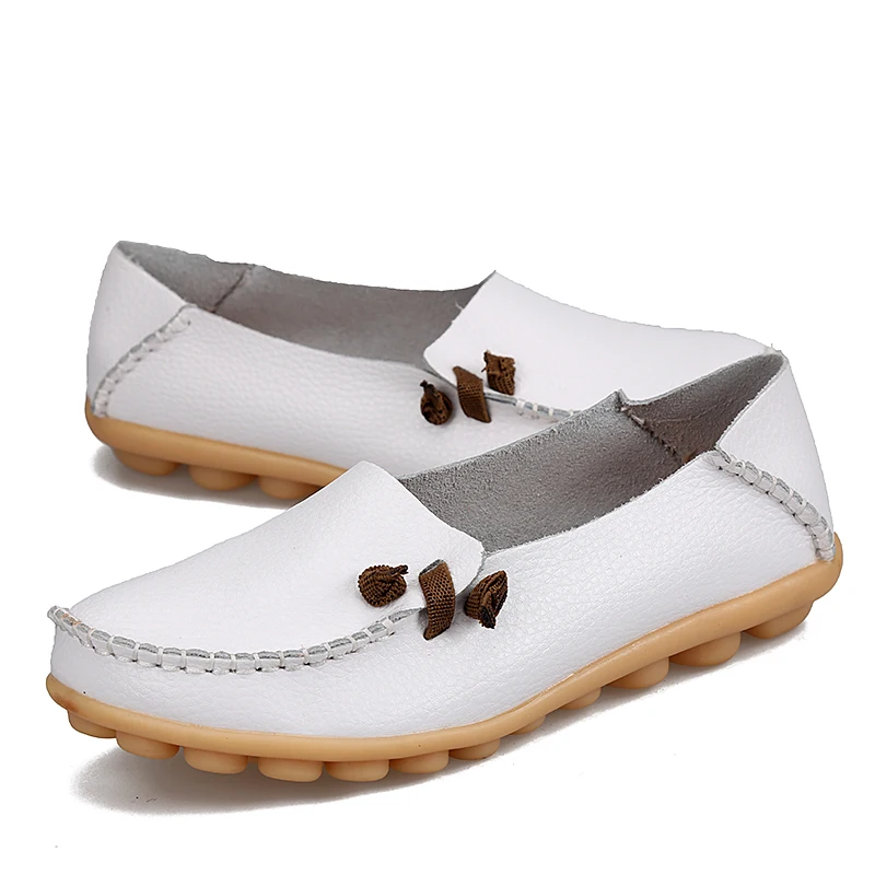 

Women Casual Flats Femal Loafers Plus Size 34-44 Beige Coffee Green Luxury Brand Women Gift Shoes Mother Shoes