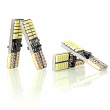 10 Pièces T10 W5W 168 LED Canbus sans érreur 4014 24 SMD 5 W voiture Visage avant Marqueur de Porte de courtoisie Ampoules LED Blanc