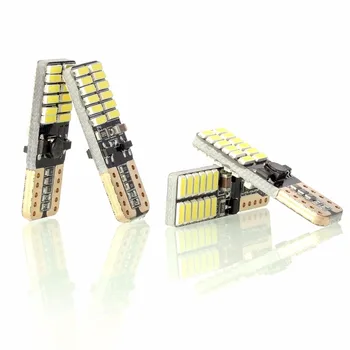 

10Pcs T10 W5W 168 LED Canbus sans erreur 4014 24 SMD 5 W voiture Face avant Marqueur de Porte de courtoisie Ampoules LED Blanc