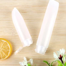 30ml/50ml White Portable Silicone Refillable Bottles Traveler Packing Lotion Points Portable for Packing Washing