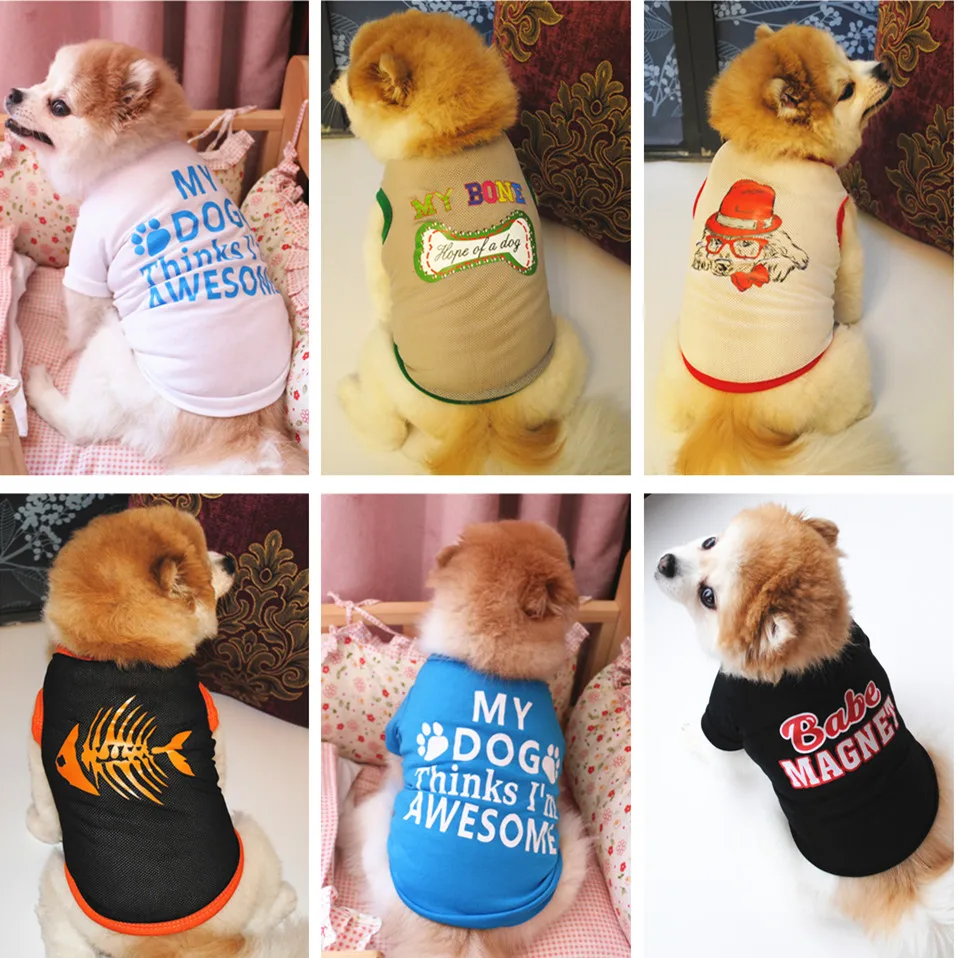 

Cute Pet Dog Clothes Spring Cotton Puppy Coat Jackets Cat T Shirt Cartoon Costume Clothing for Small Pets Chihuahua Pug Yorkie