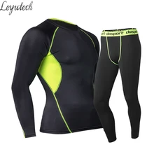 Мужское термобелье, комплект зимних теплых быстросохнущих технологий, эластичные подштанники, Компрессионные Мужские пижамы, Пижама