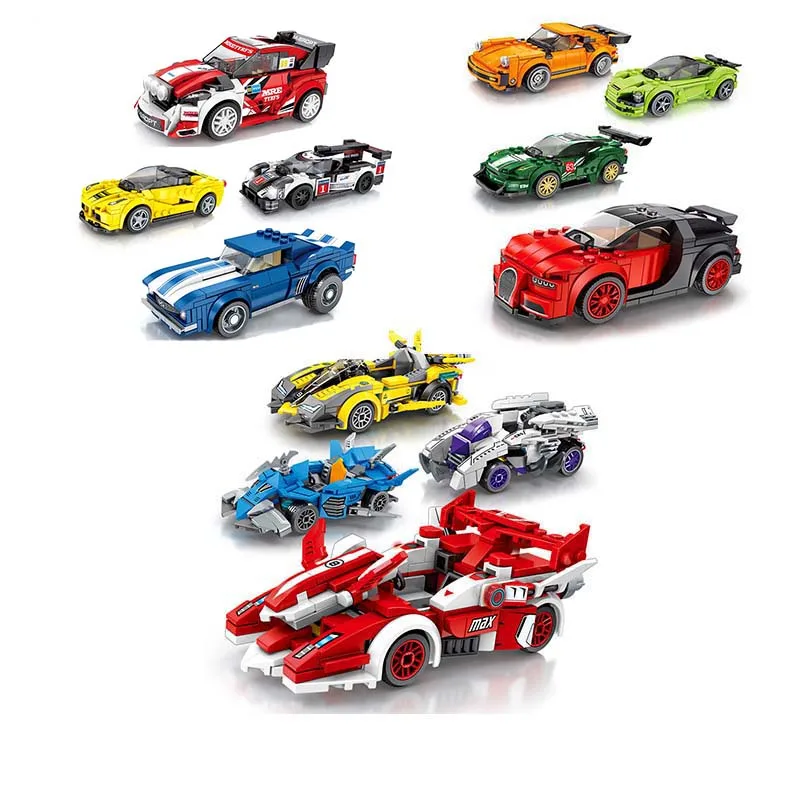 

4pcs New Technic City Supercar Racing car Racers Speed Champions For children Christmas gifts Compatible Legoings Racing car