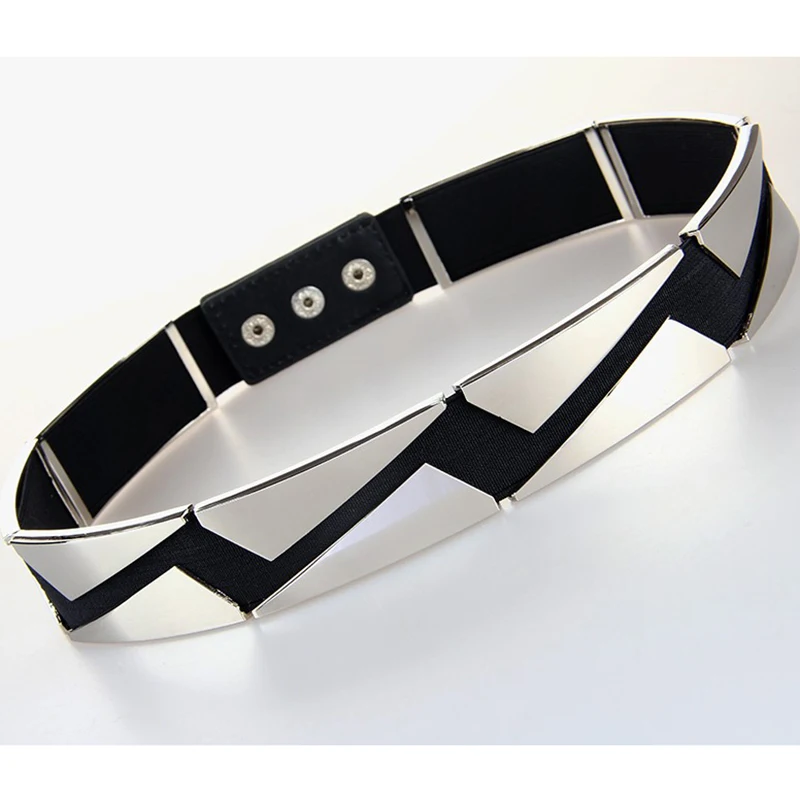 Hot Sale Women Metal Belts For Dresses Stretch Belt Straps Waistband
