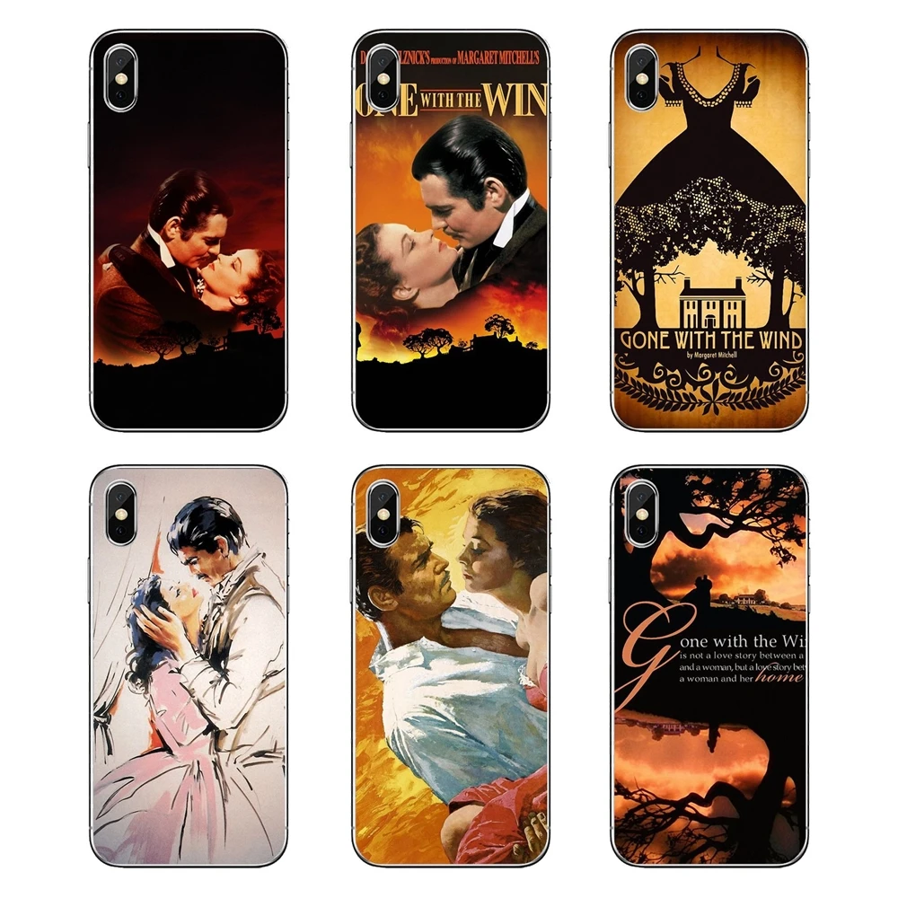 

For iPod Touch iPhone 4 4S 5 5S 5C SE 6 6S 7 8 X XR XS Plus MAX TPU Transparent Skin Cover Vivien Leigh Gone With The Wind Movie