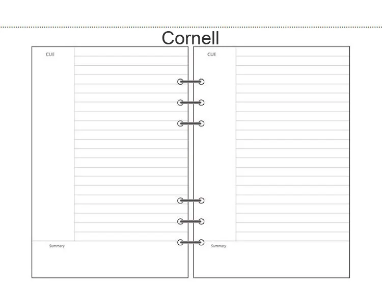 Fromthenon A5A6A7 печатная бумага для Dokibook спиральный блокнот планировщик Еженедельный дневник пустые сетчатые страницы для Filofax офисные принадлежности - Цвет: Cornell