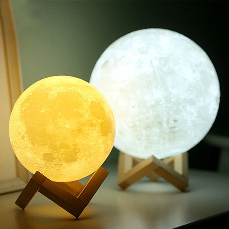 

Table lamp Night light table light desk 3D Print Moon Dimmable Touch 16 colors USB bedroom lamp Birthday Gift Christmas gifts