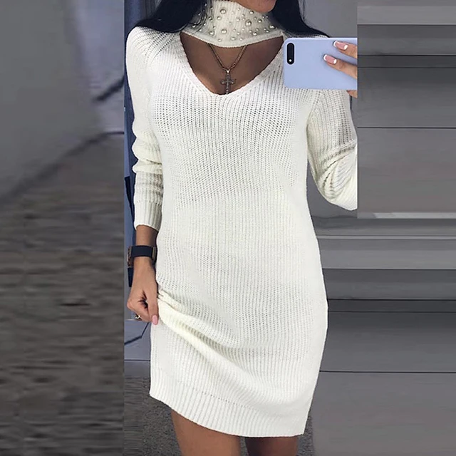 Beaded Sweater Dress