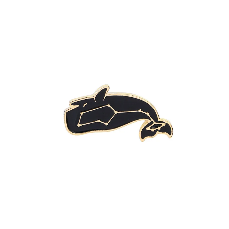 Personality Cartoon Cute Dolphin Whale Brooches for Women Men Enamel Pins and Brooch Jewelry Clothes Backpack Badge Pin Button - Окраска металла: style 3