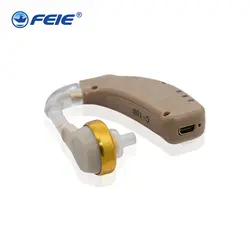 Перезаряжаемые слуховой аппарат медико аудиофон за ухом зарядка через usb уха усилители домашние наушники Голос устройства C-108