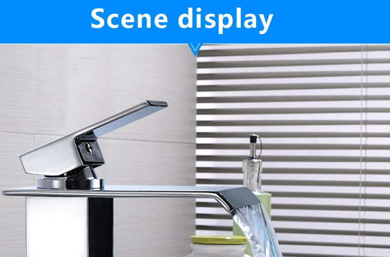 Bar Sink Faucets Basin Faucets Waterfall Faucet Single Handle Basin Hot and Cold Mixer Tap Bathroom Sink Chrome Finish Origin (6)