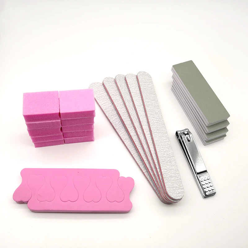

22pcs Acrylic Nail File Set Buff For Nails Buffer Block Nail Clipper Kits UV Gel Polish Manicure Set Pedicure Separator