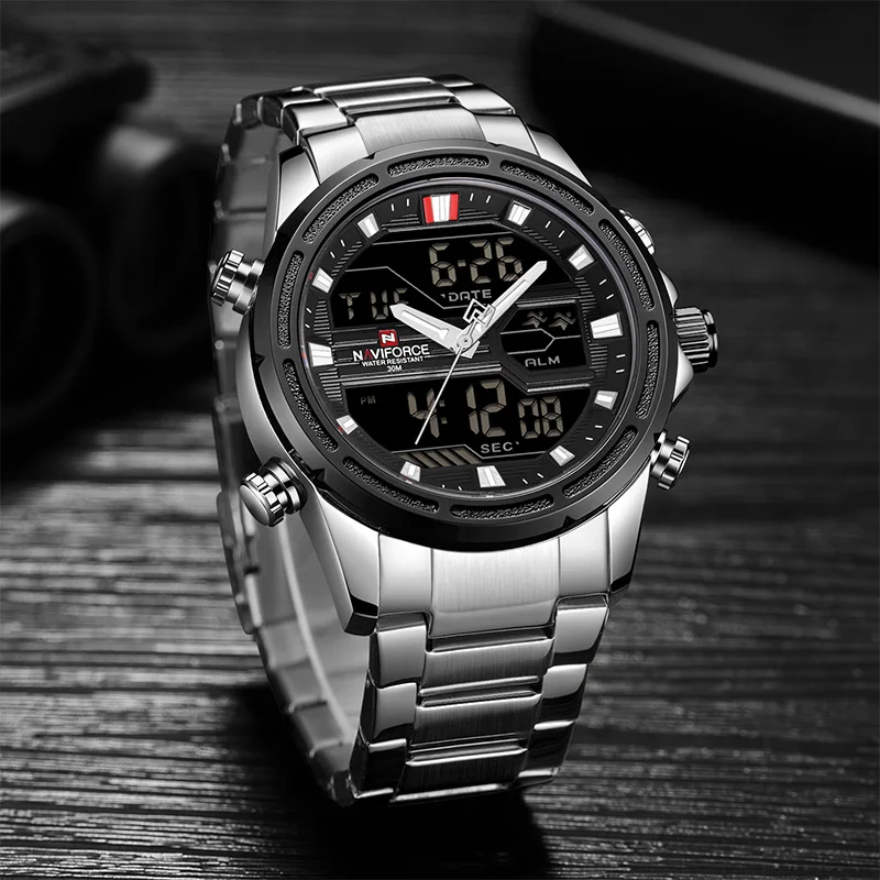 Часы для влюбленных NAVIFORCE Топ люксовый бренд нержавеющая сталь водонепроницаемые часы для мужчин и женщин модные повседневные наручные часы набор для продажи