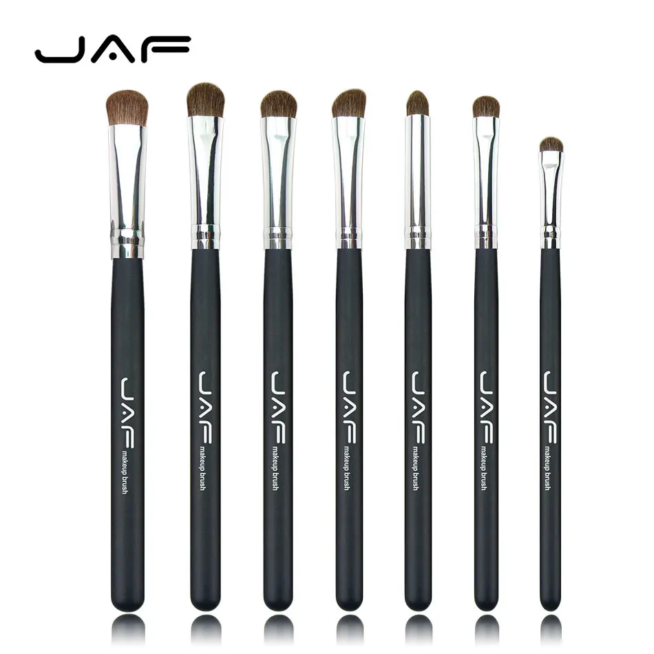 

JAF 7pcs Eyeshadow Makeup Brushes Set Eyebrow Shadow Blending Smudge Shading Brush Soft Natural Hair Cosmetic Eyes Brush Kit