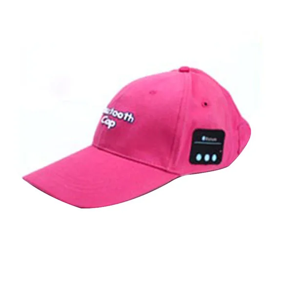 Bluetooth бейсболки кепки Музыка гарнитура наушники Спортивная Кепка в стиле хип-хоп PO66 - Цвет: Розово-красный