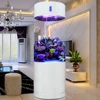 Aquarium en acrylique blanc pour salon européen, appareil de grand format, cylindrique, type fente d'eau, objet d'intérieur, nouveauté ► Photo 3/6