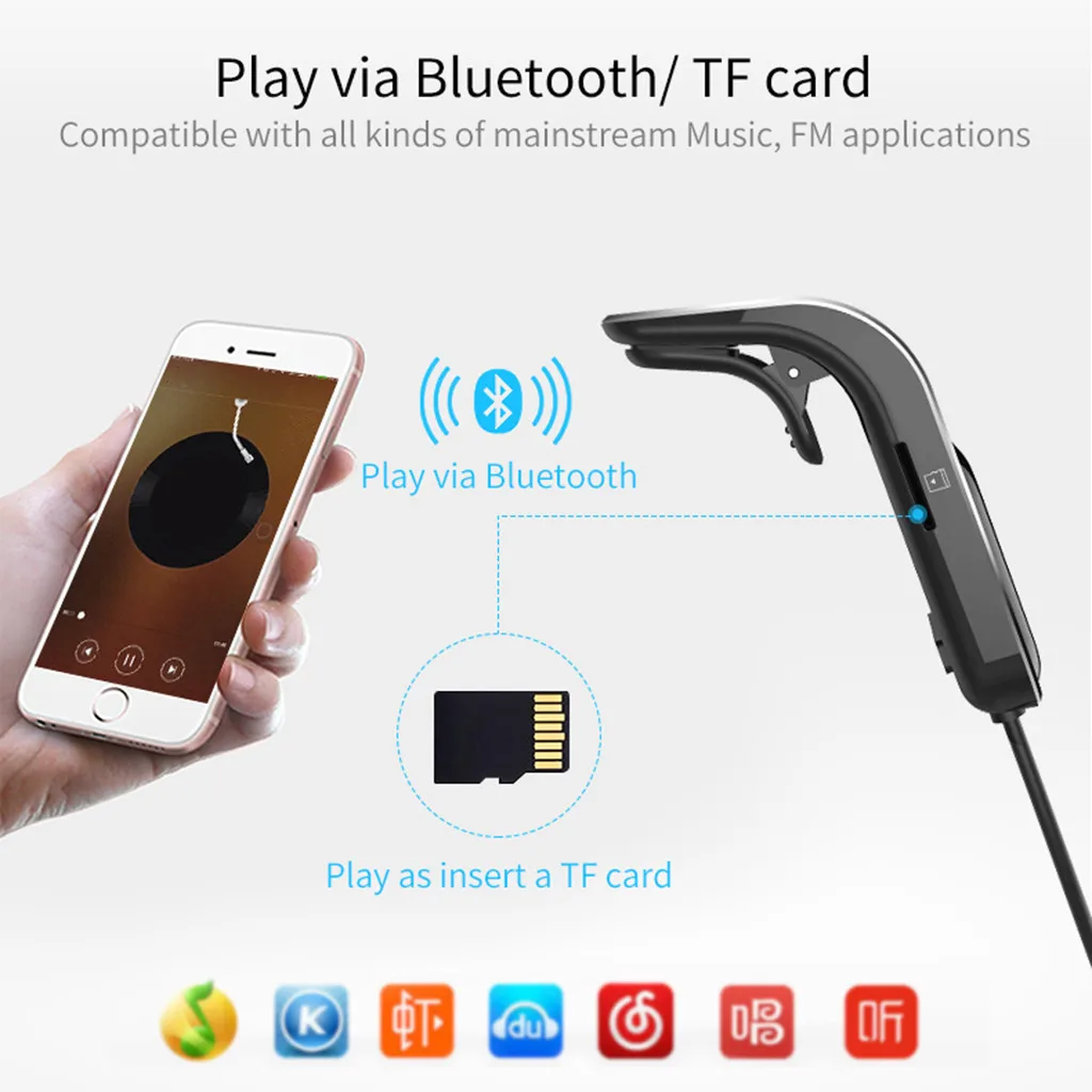 Беспроводной Bluetooth FM передатчик автомобильный комплект светодиодный цифровой дисплей Bluetooth MP3 плеер двойной порт USB зарядное устройство Автомобильный пусковой механизм