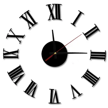 

Luxury Rome Vogue DIY Self Adhesive Interior Wall Creative Decoration Clock Hot Sale Vinilo Decorativo #BZ