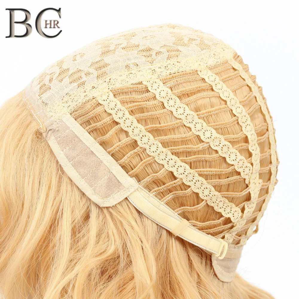 BCHR короткий кудрявый блондин желтый синтетический парик для женщин длина плеча Свадебная вечеринка термостойкие парики