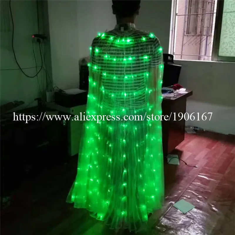 2017 Stafe Performance Prop Women Dancewear Girls DJ LED Wings Light Up Wings Belly Dance Wing Costume07