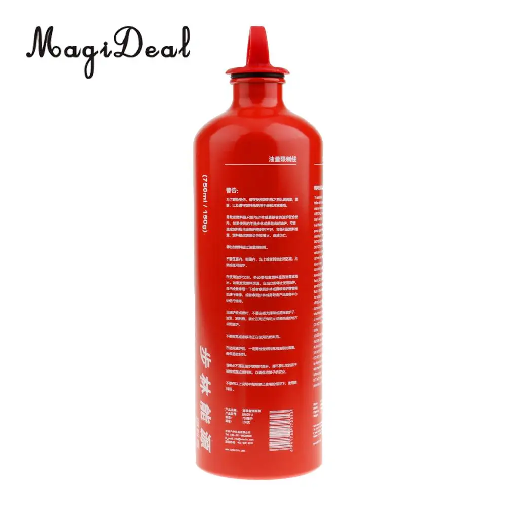 MagiDeal Aluminum Liquid Fuel Bottle Outdoor Camping Stove Gas Oil Container 500/750/1000/1500ML for Camping Hiking Travel