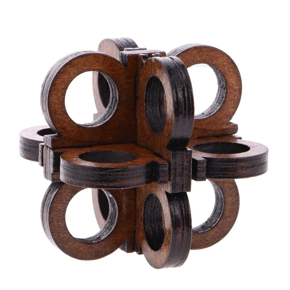 Деревянная игрушка для интеллекта Kong Ming Lock очки пазл с замком 3D головоломка