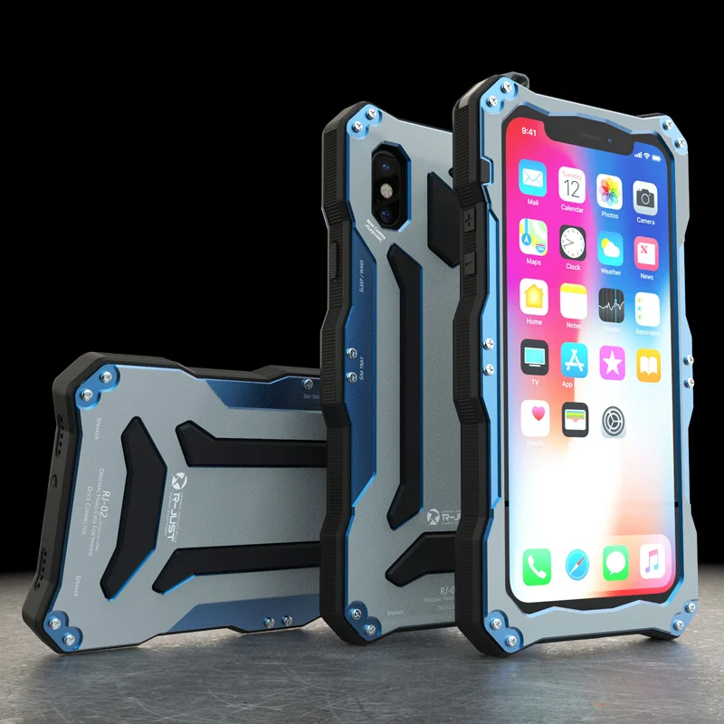 

Original Gundam Armor Metal Aluminum Case For iPhone X Waterproof 360 Full Protection Hard Cover For Apple iPhone X Phone Cases