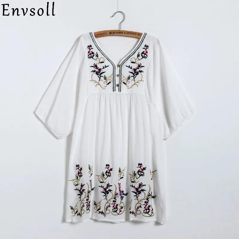 Vestido de Maternidade Roupas para Grávidas Envsoll Cores Roupas Grávidas Gravidez Bordado Branco 2020 7 2 High Quality Mamãe e Bebê