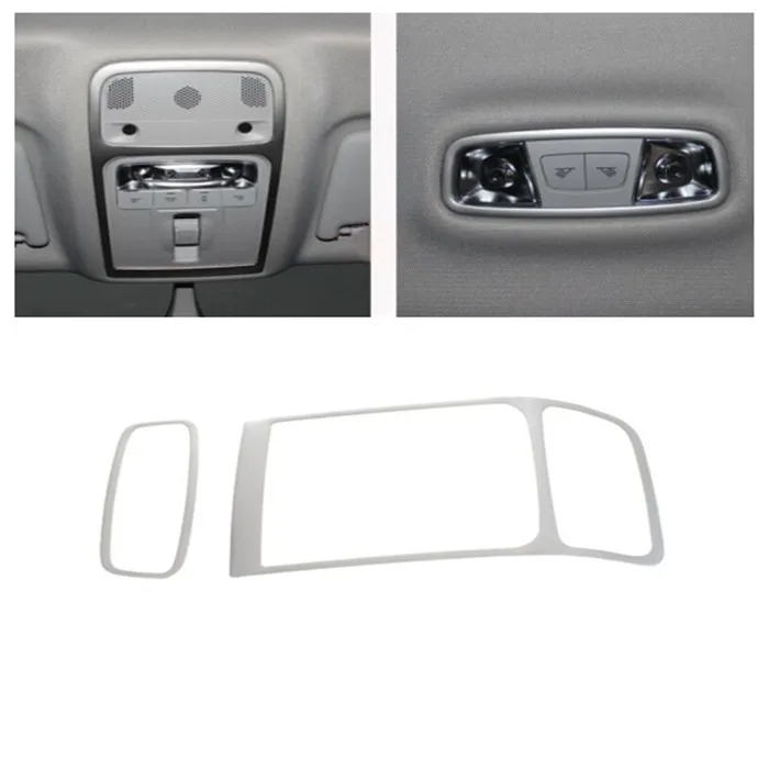 Для Audi A3 8V 2012 2013 2014 2015 нержавеющая передняя + Задняя лампа для чтения крышка лампы
