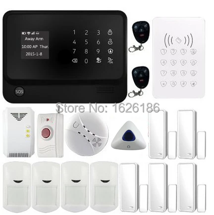 Yobang безопасности 2.4 г Wi-Fi GSM GPRS SMS дома Охранной Сигнализации Системы Управление комплект RFID клавиатуры Беспроводной детектор газа
