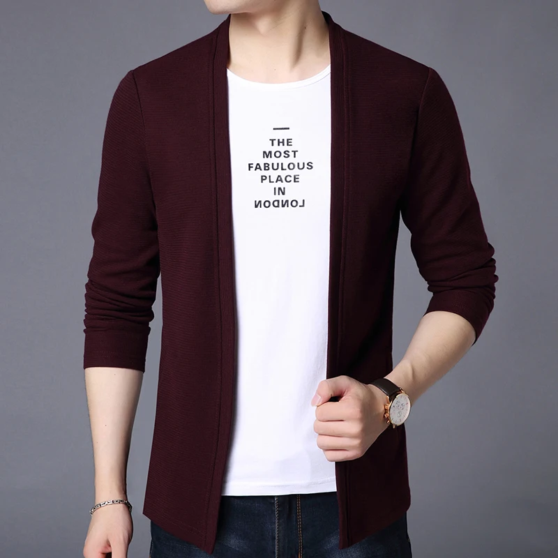 

2019 New Fashion Brand T Shirts Men Cardigan Korean Trending Street Wear Tops Cool Slim Fit Long Sleeve T-Shirt Men Clothing