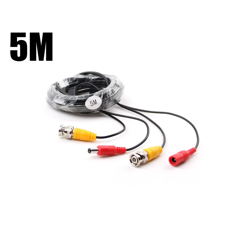 

BNC Cable 5M/10M/18.3M/20M/30M/40M/50M Optional CCTV Cable Video Output DC Plug Cable for AHD/Analog BNC System DVR Kit