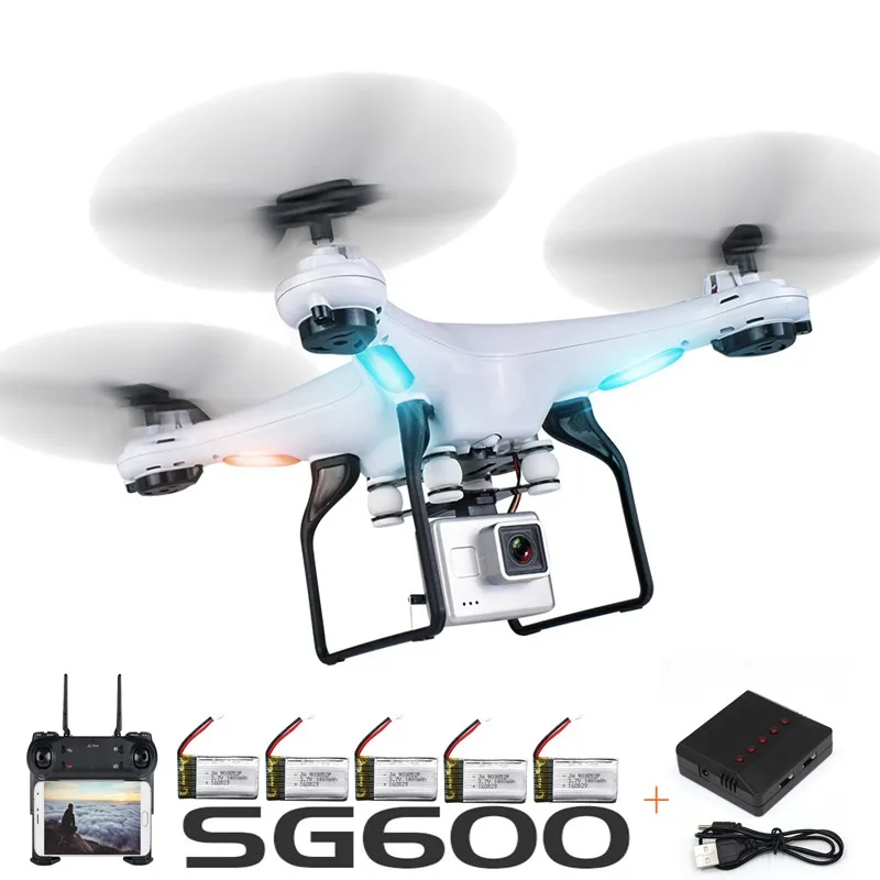 

SG600 Rc Drone With Camera Wifi Fpv Quadcopter Auto Return Altitude Hold Headless Mode Rc Helicopter Toys For Kids Selfie Drone