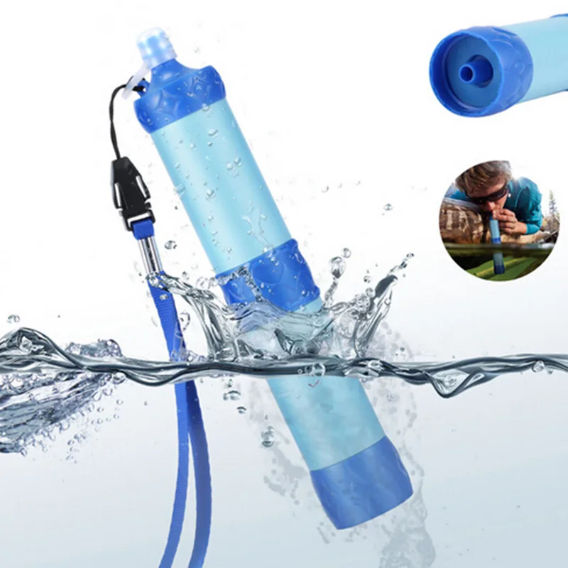 

New Portable ABS Plastic Water Filter Camping Hiking Pressure Purifier Cleaner Outdoor Wild Drinking Safety Survival Emergency