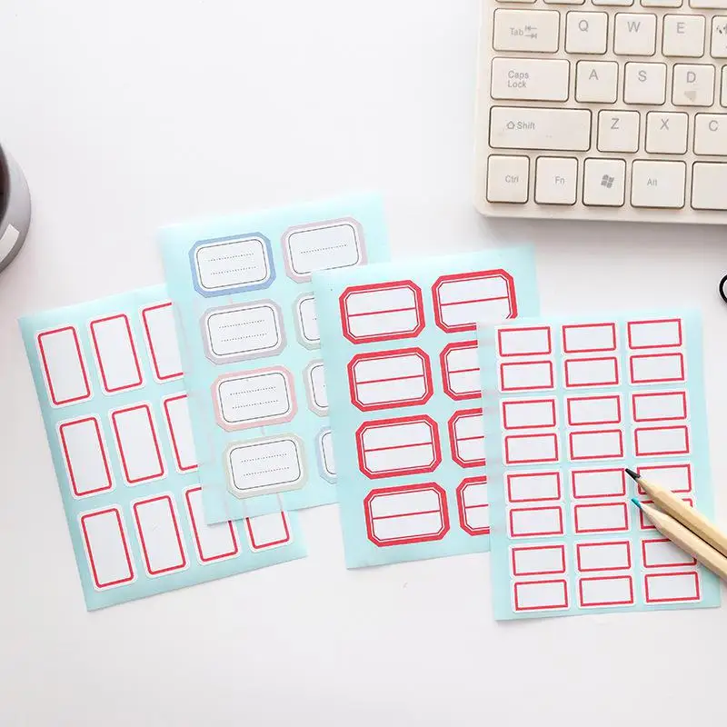 

1 Set Diy Label Stickers Self-adhesive Label Paper Name Sticker Tag Index Labels