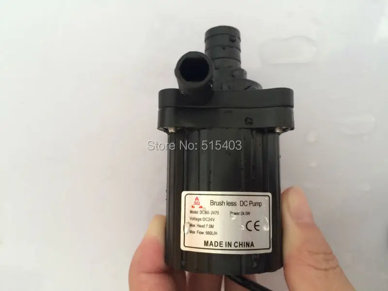 

24V Mini Water Pump 40-2470, 660LPH 7M, Magnetic Drive Centrifugal Submersible Water Pump, Low noise, Brushless, for CPU Cooling