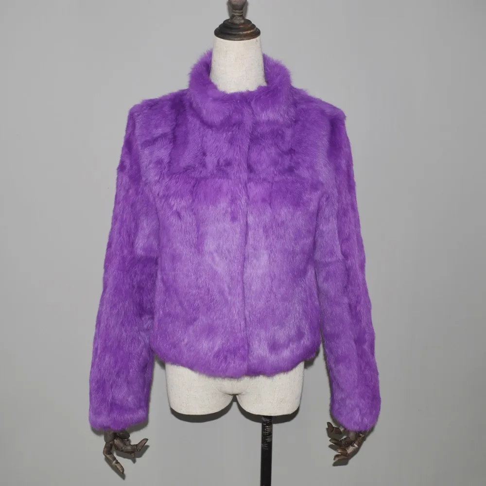 Лидер продаж, Женское пальто из натурального кроличьего меха, пальто из меха кролика, тонкое пальто из натурального кроличьего меха, куртка из натурального меха