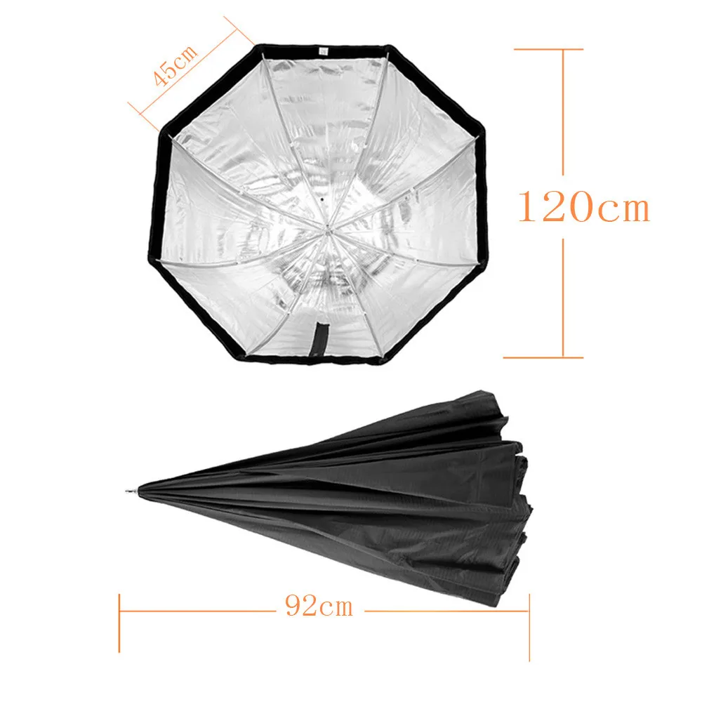 Godox 120 см/47,2 дюйма фотостудия переносной восьмиугольный Зонт софтбокс Brolly отражатель для вспышки Speedlite светильник для фотосъемки
