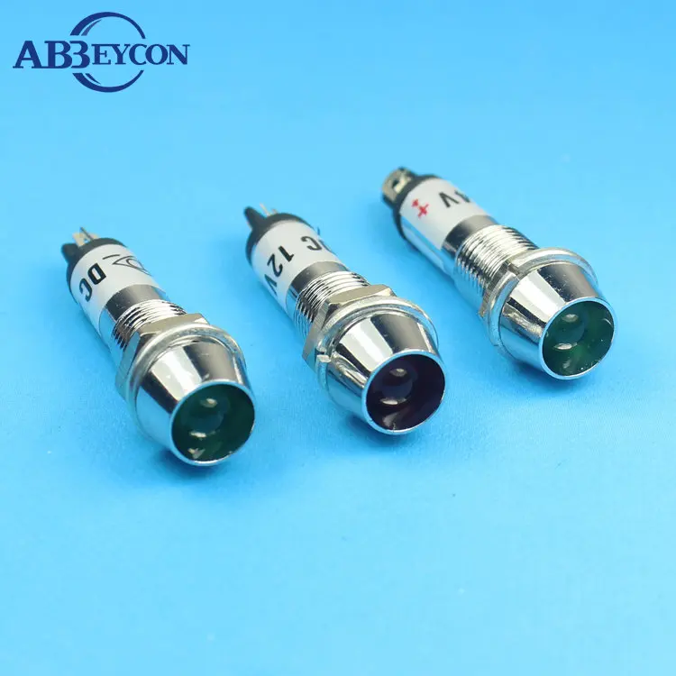 

ZS22 8mm Dia 24v 12v 110v red led indicator lamp signal pilot lamp