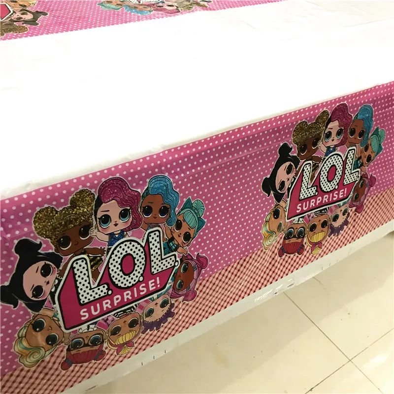 

1Pcs Surprise Doll Cartoon 108*180cm Kids Girl Birthday Party family party Disposable Baby Shower Tablecloth Party Supplies