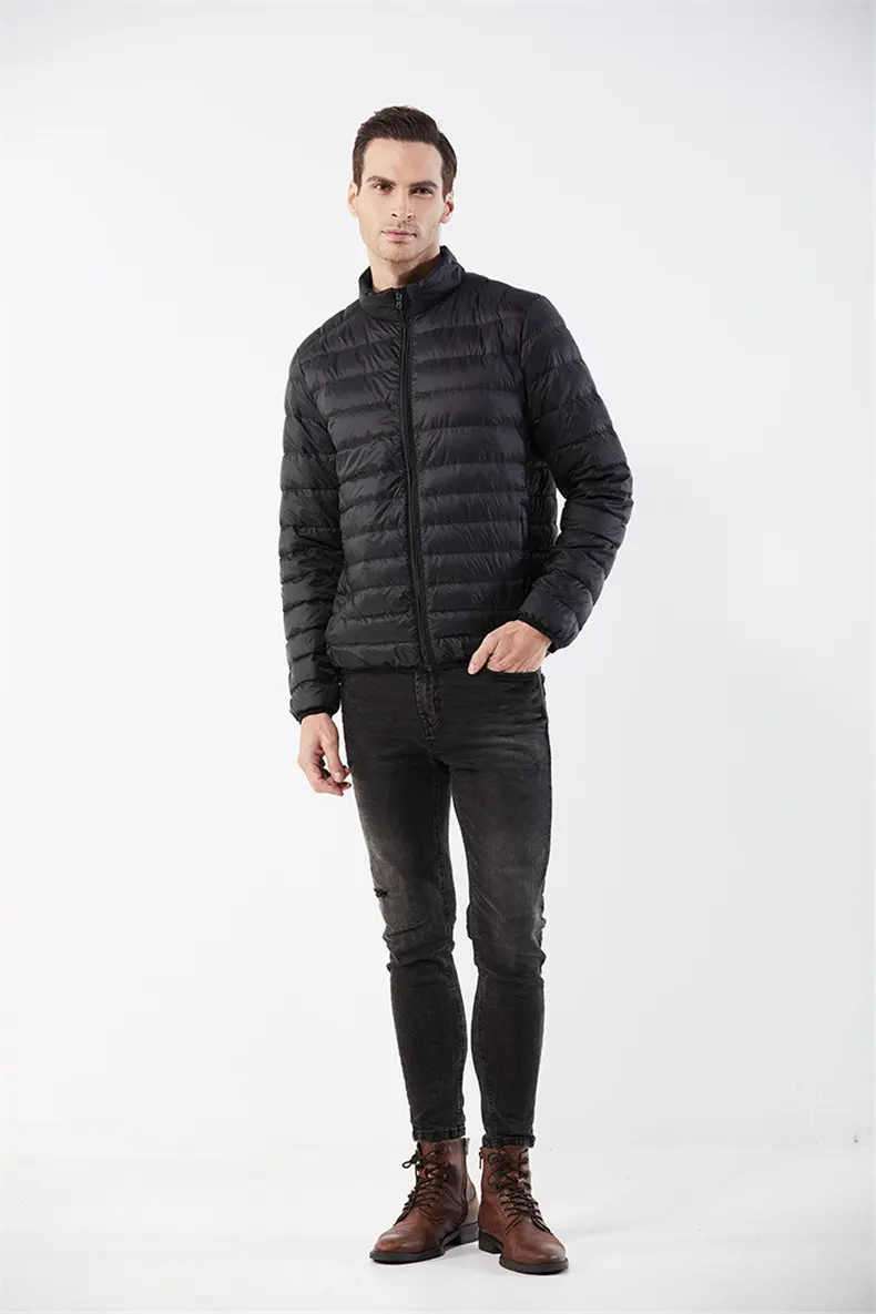 Customized White Duck Down Jacket Men Winter Ultralight Light Male Parka Coats Man Brand Clothing Water Resistant Outwear Autumn4