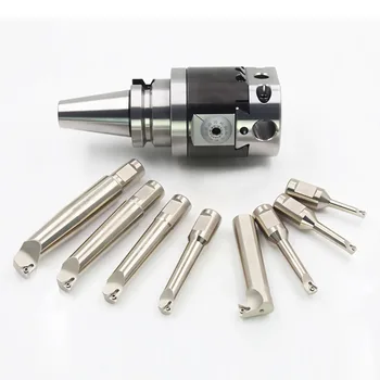 Best Precision NBH2084 8-280mm Boring Head System+BT40 M16 Holder +8pcs 20mm Boring Bar Boring Range 8-280mm Boring Tool Set