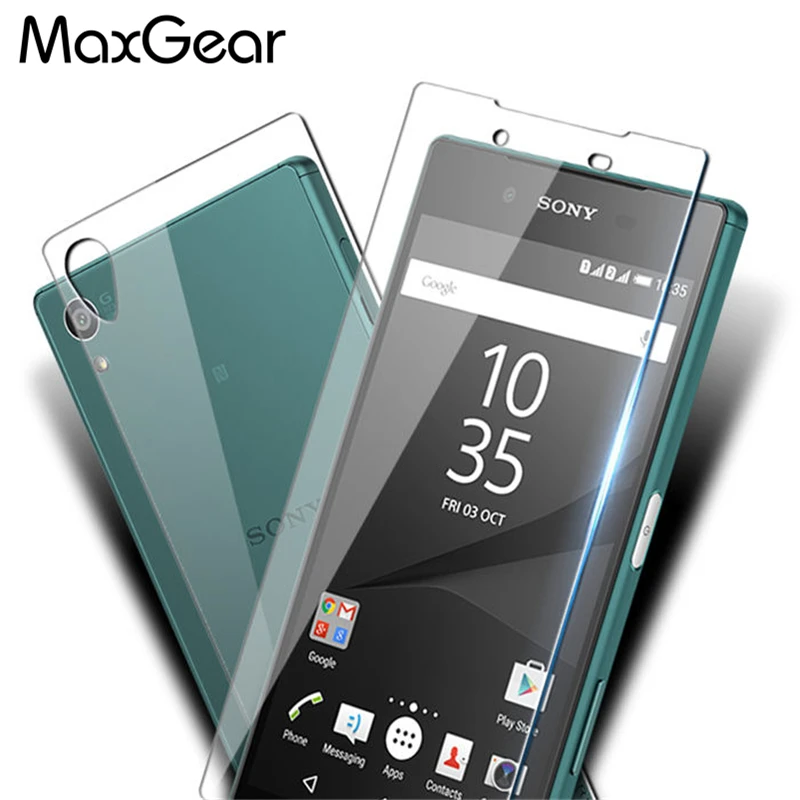 Переднее + заднее закаленное стекло для Sony Xperia Z4 Z5 Защитная пленка экрана