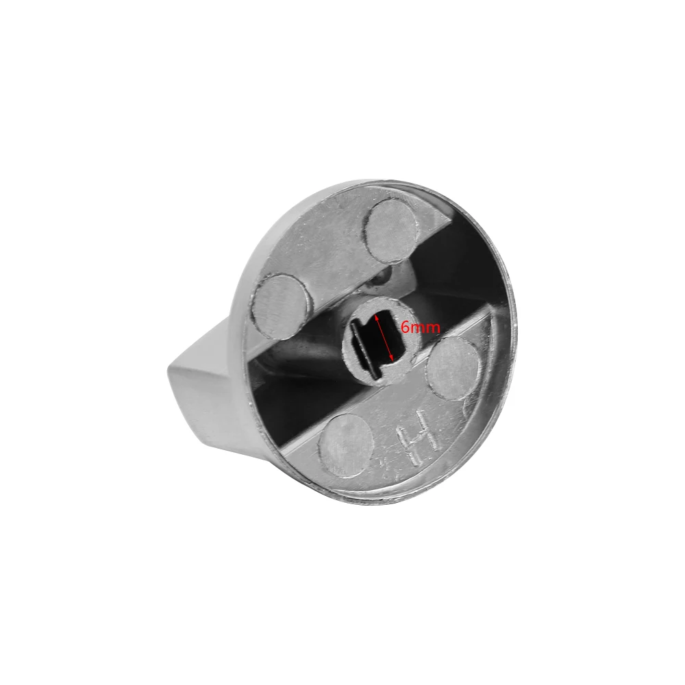 2Pcs 6/8mm Kitchen Cooker Gas Stove Oven Universal Metal Rotary Switch Control Knobs Replacement