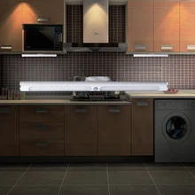 Светодиодная подсветка под шкаф с инфракрасным датчиком, жесткая полоса, барный светильник, освещение для кухни, лампа для ванной, ночники, украшение дома, белый цвет