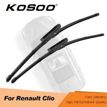 

KOSOO For Renault Clio 3 4 Fit Bayonet Arm 2005 2006 2007 2008 2009 2010 2011 2012 2013 2014 2015 2016 2017 Auto Wiper Blades