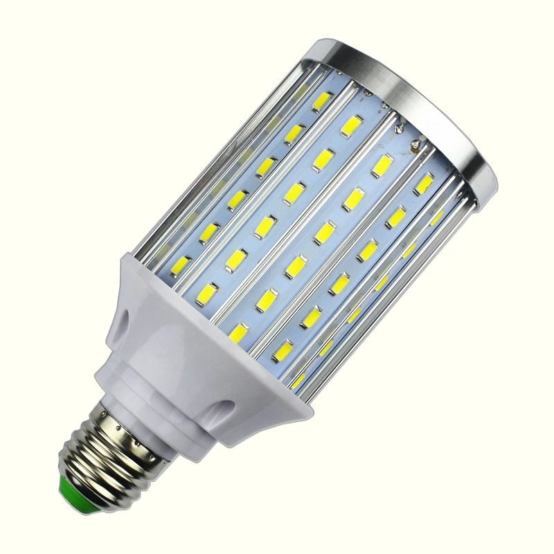 Алюминий корпусное охлаждение 25 Вт светодиодный Светодиодная лампа-кукуруза E27 85 V-265 V постоянного тока без мерцания 108 светодиодный s лампа для внутреннего освещения