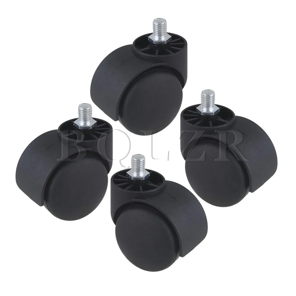 4xBlack Nylon Screw Thread Stem BQLZR Furniture Office Chair Swivel